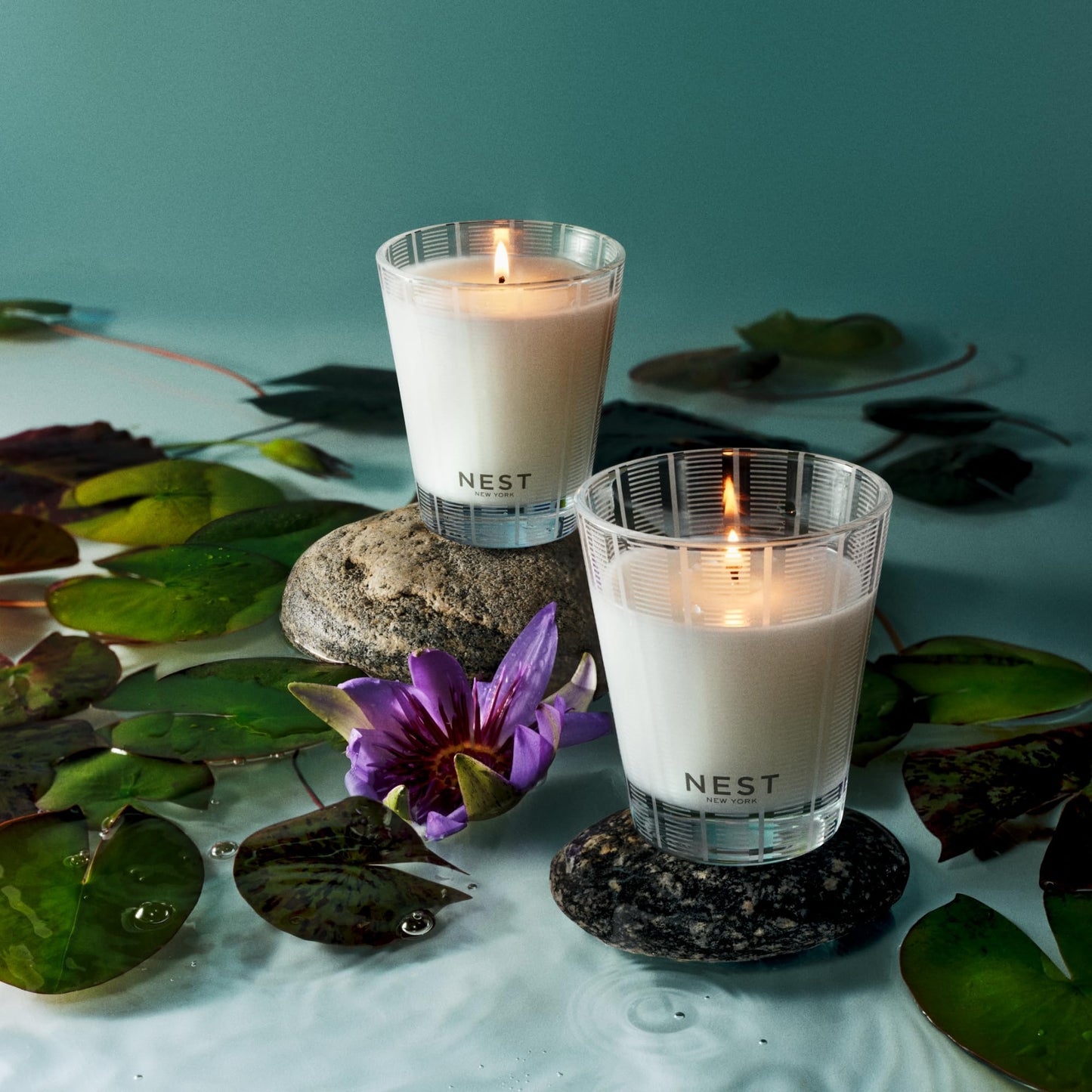 NEST New York Scented Classic Candle, Amber & Incense - 8.1 oz - Up to 60-Hour Burn Time - Reusable Glass Vessel