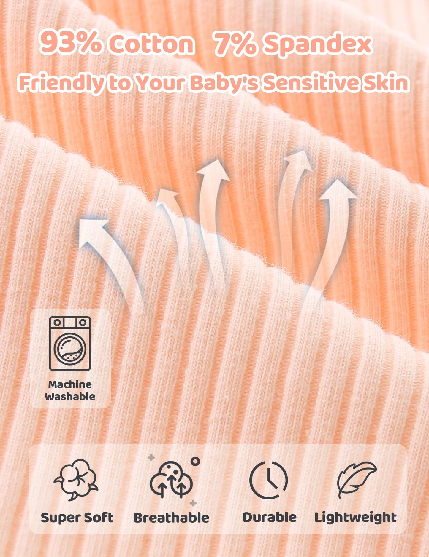 Newborn Unisex Baby Clothes 0-3 Months,Long Sleeve Onesie Infant Coming Home Outfits Romper with Mittens & Hat