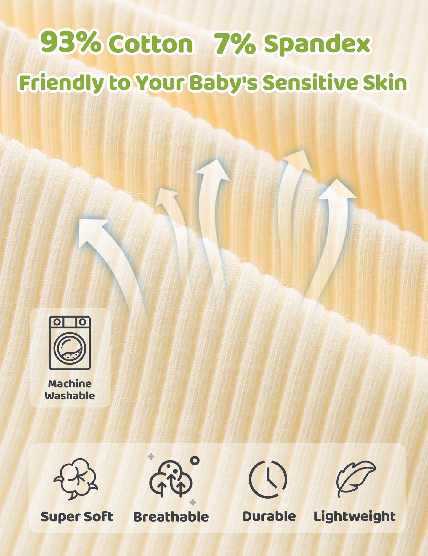 Newborn Unisex Baby Clothes 0-3 Months,Long Sleeve Onesie Infant Coming Home Outfits Romper with Mittens & Hat