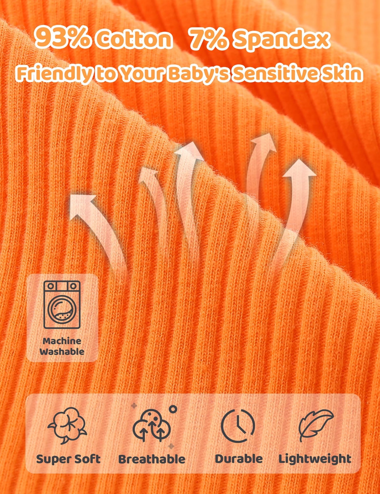 Newborn Unisex Baby Clothes 0-3 Months,Long Sleeve Onesie Infant Coming Home Outfits Romper with Mittens & Hat