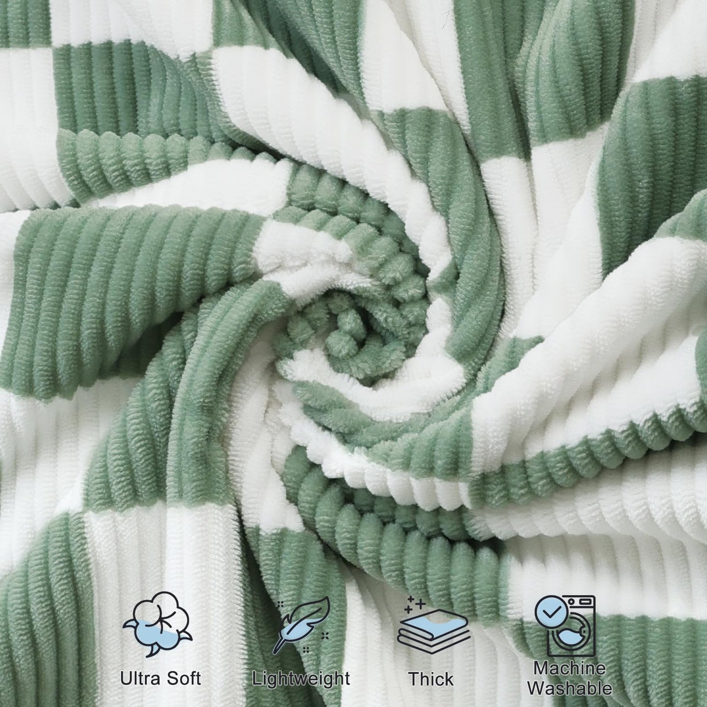 HOMRITAR Black and White Baby Blanket for Boys Ultra Soft Warm Lightweight Toddler Blanket with High Contrast Checkered, 3D Double Layer Fleece for Newborn Visual Touch Sensory 30x40 Inch