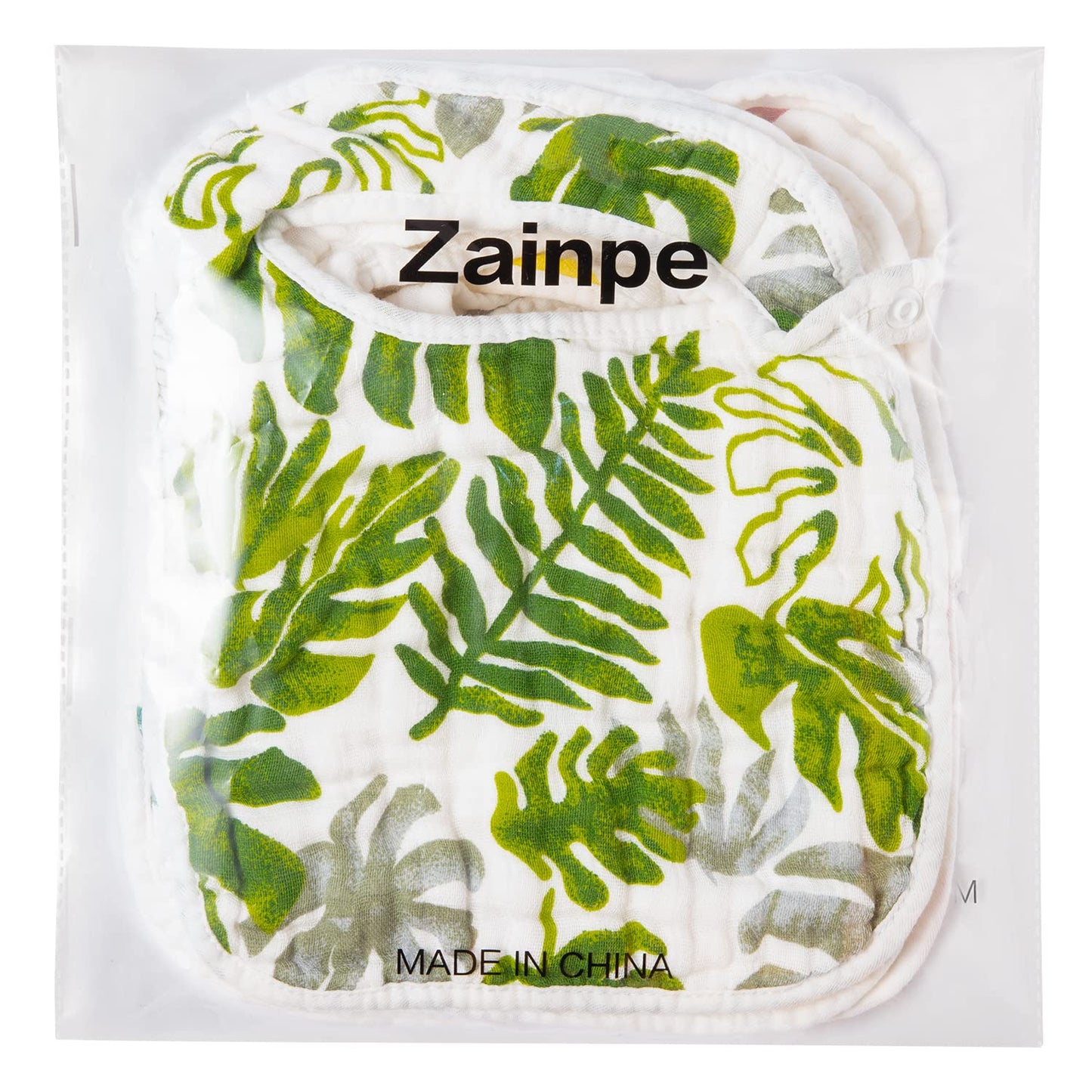 Zainpe 6Pcs Snap Muslin Cotton Bibs for Baby Love Heart Milk Letter Pattern Bib with 6 Absorbent Soft Layers, Machine Washable Burp Cloths for Infants Newborns Toddlers Drooling Feeding and Teething