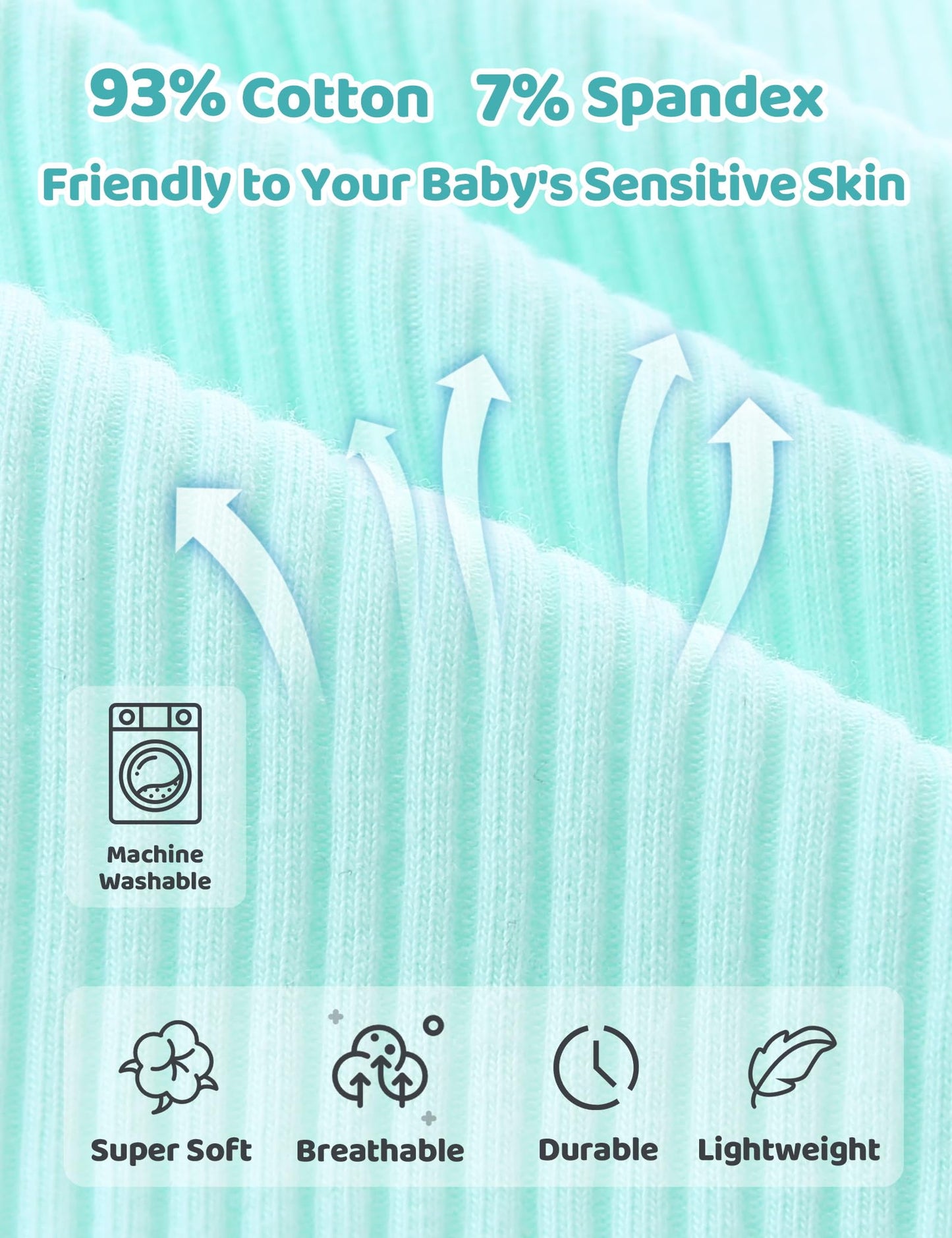 Newborn Unisex Baby Clothes 0-3 Months,Long Sleeve Onesie Infant Coming Home Outfits Romper with Mittens & Hat