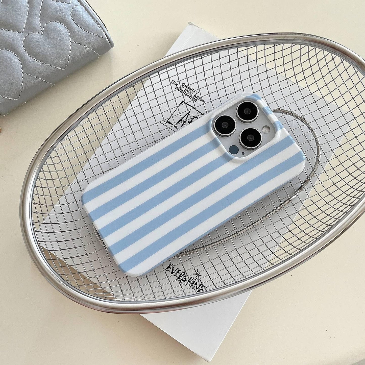 Cute Striped Phone Case Compatible with iPhone 14/13 6.1",Aesthetic Trendy Retro Stripe Pattern Chic Pretty Stylish Protective Girls Women Cover for iPhone 14/13-Black White