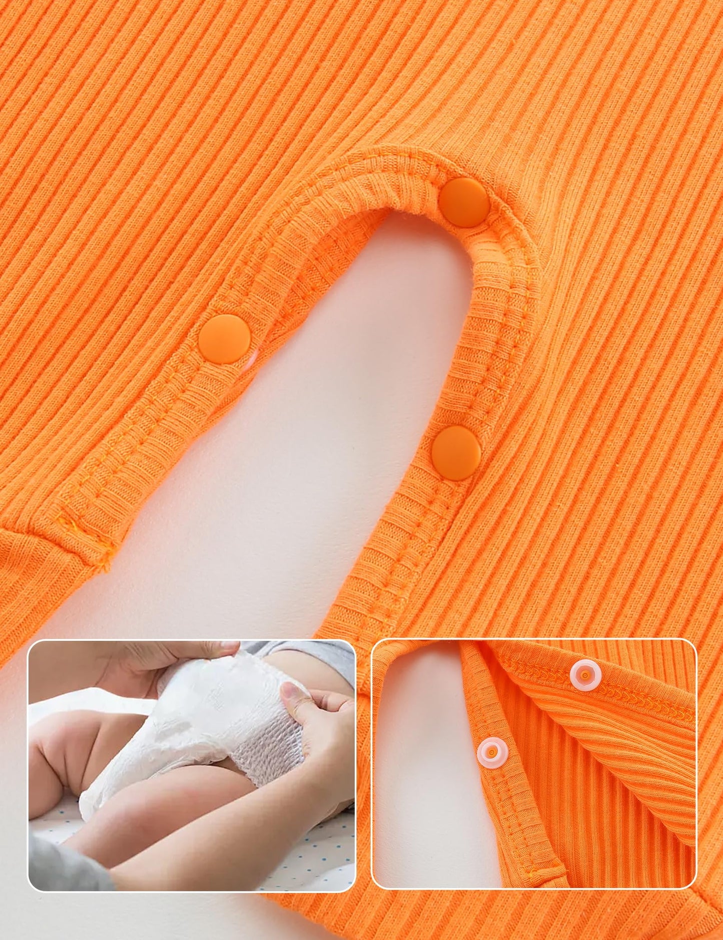 Newborn Unisex Baby Clothes 0-3 Months,Long Sleeve Onesie Infant Coming Home Outfits Romper with Mittens & Hat